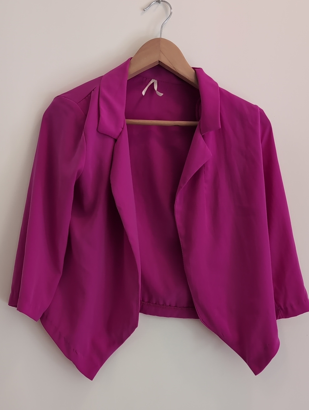 Magenta Open-Front Women's Blazer Jacket